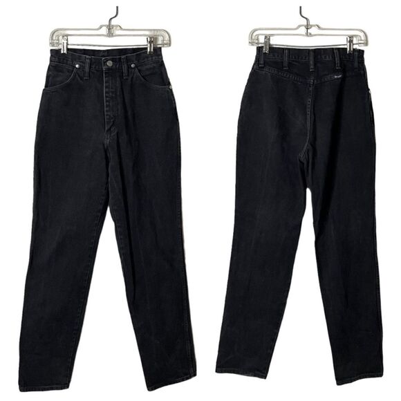 WRANGLER Bareback Black Jeans 12NBPWK Classic Fit Tapered Leg Size 9/10 VINTAGE - Picture 9 of 9